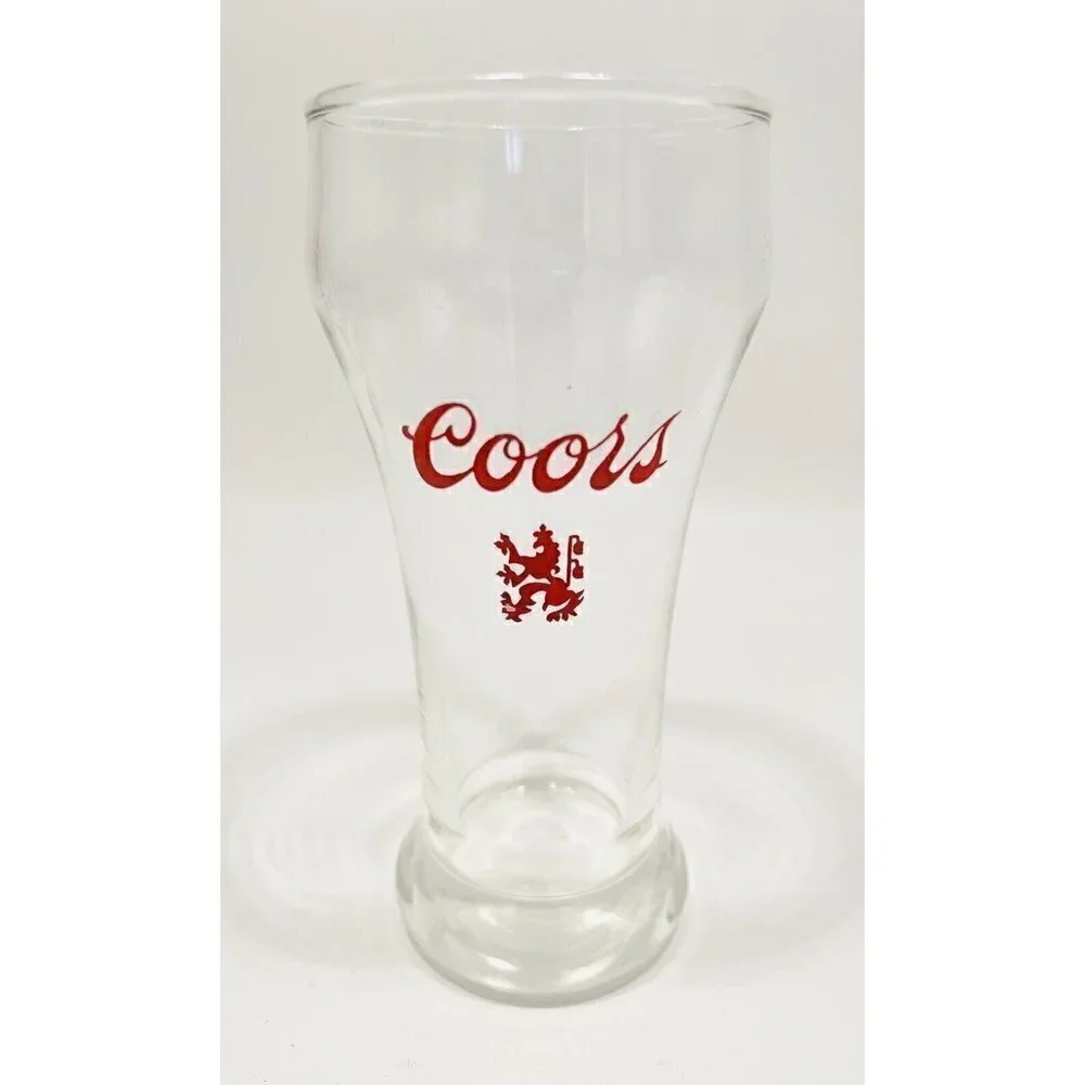 Vintage Budweiser Goblet 16oz & Coors Pilsner Glass 8oz King Of Beers Bow Tie
